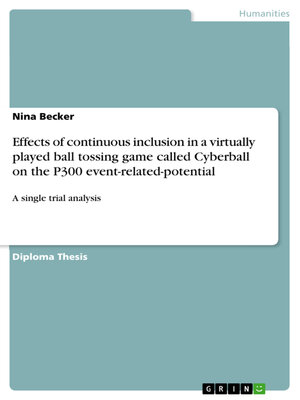 cover image of Effects of continuous inclusion in a virtually played ball tossing game called Cyberball on the P300 event-related-potential